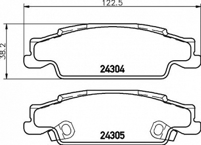 HELLA PAGID 8db355006801 -  Комплект тормозных колодок, дисковый тормоз